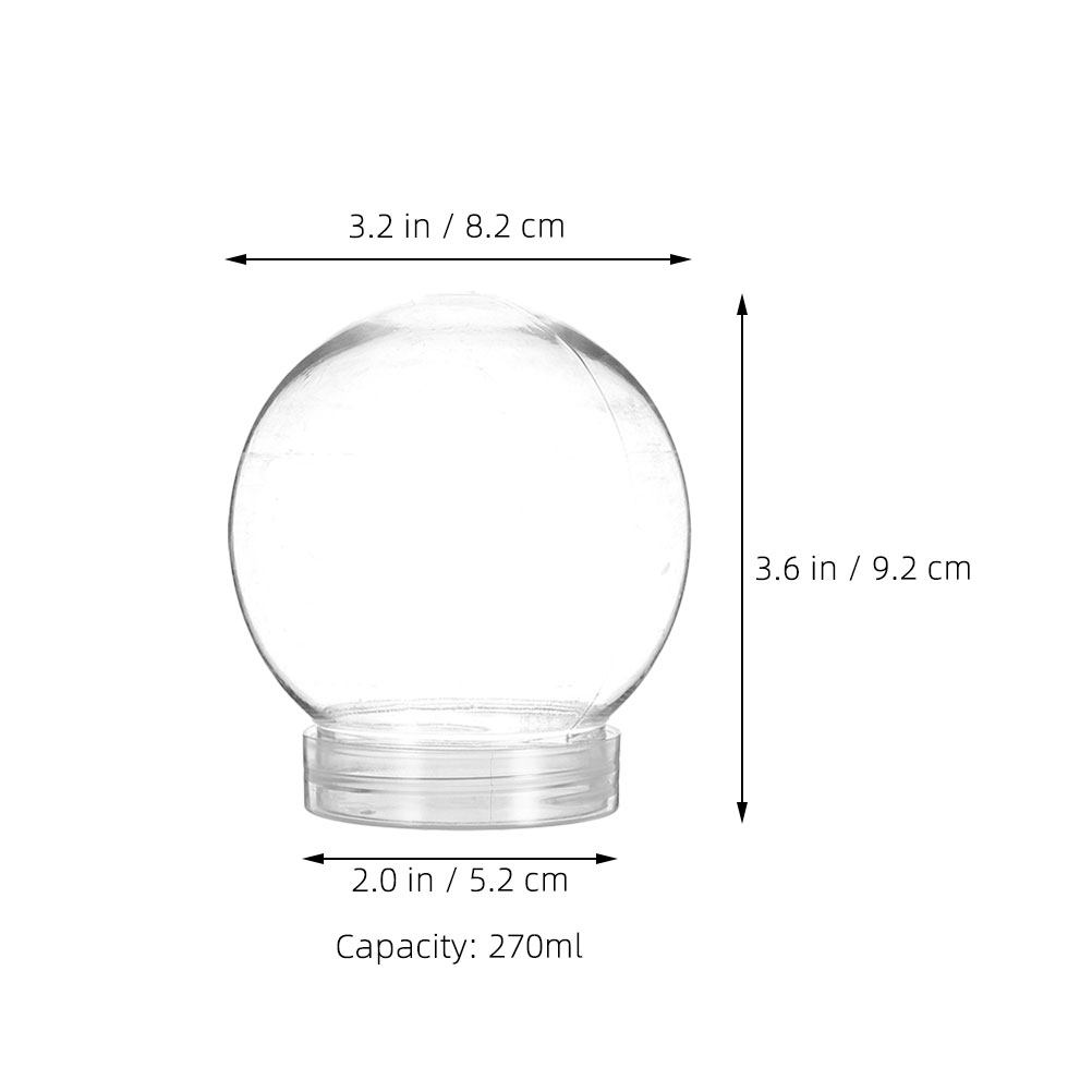 6Pcs Empty Clear Snow Globe Co - Plastic Dome Clear ulasan dan harga
