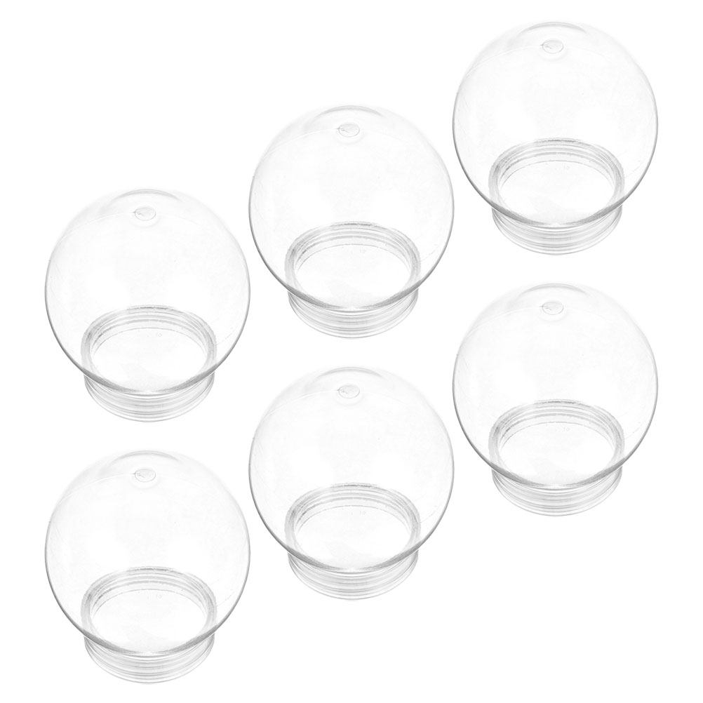 6Pcs Empty Clear Snow Globe Co - Plastic Dome Clear ulasan dan harga