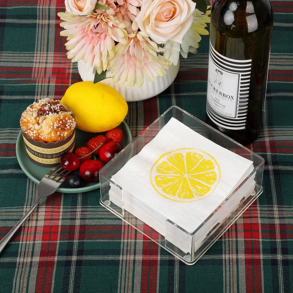 Square Acrylic Napkin Holder C - Agar Tissue Culture ulasan dan harga