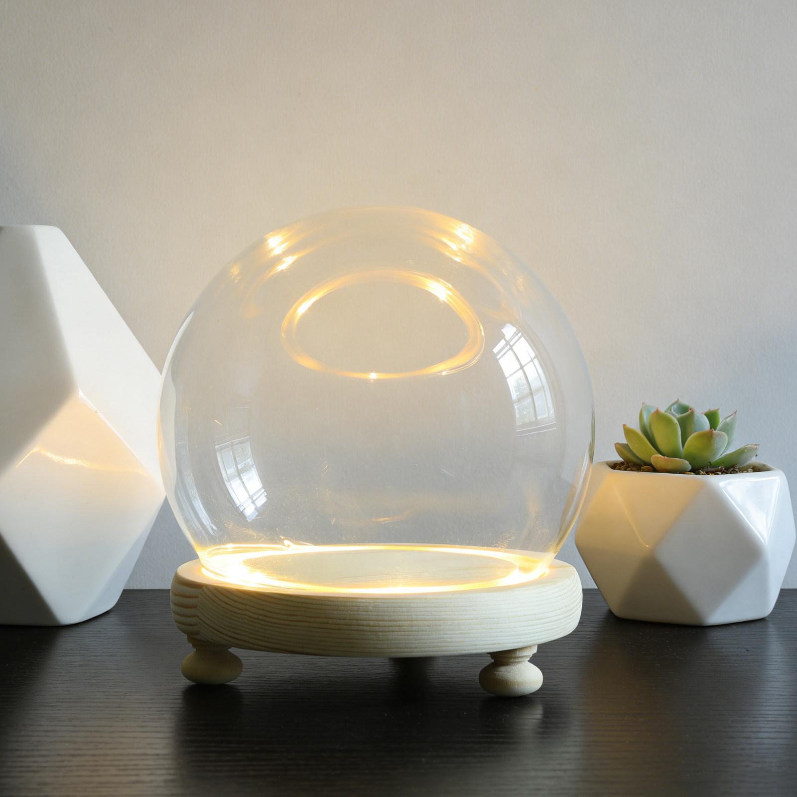Dried Flower Glass Dome Displa - Plastic Dome Clear ulasan dan harga